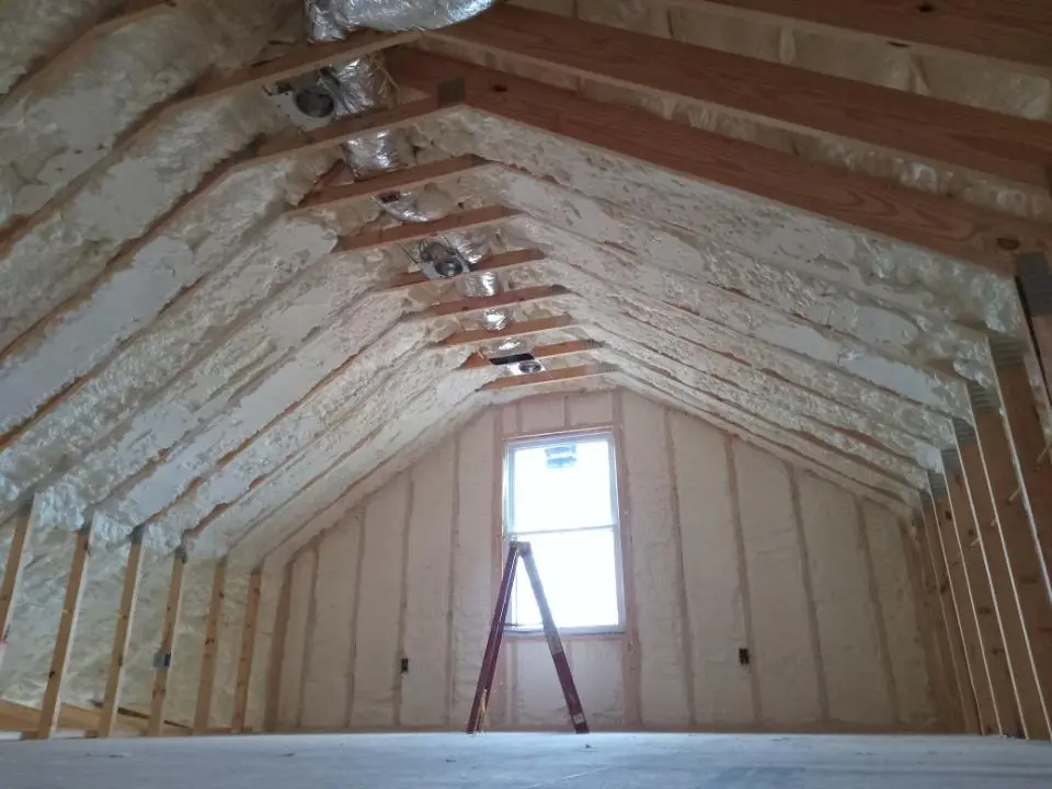Spray foam roofing application for Crawl Space Insulation project in Lone Grove